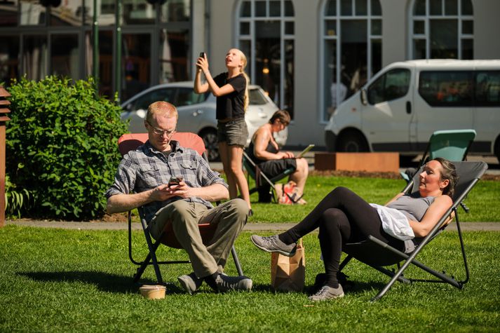 Landsmenn hafa notið sólarinnar undanfarna daga. 