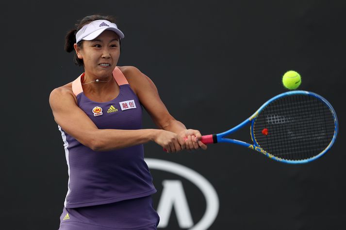 Peng Shuai á Opna ástralska á síðasta ári.