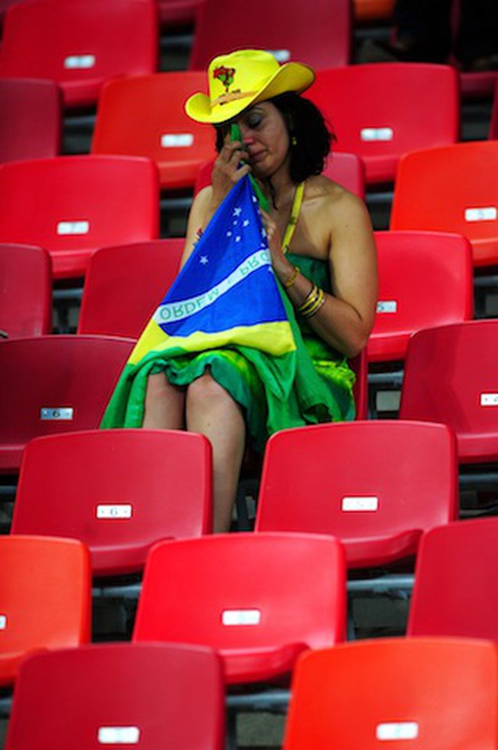 Þessi snót grét þegar Brasilía datt út á HM.