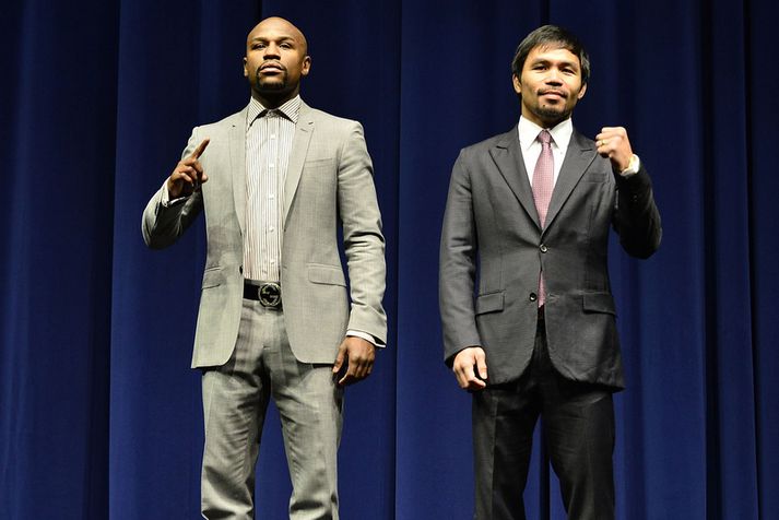 Floyd Mayweather og Manny Pacquiao.