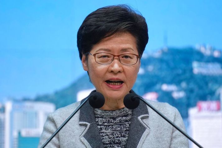 Carrie Lam tók við embætti leiðtoga heimastjórnar Hong Kong árið 2017.