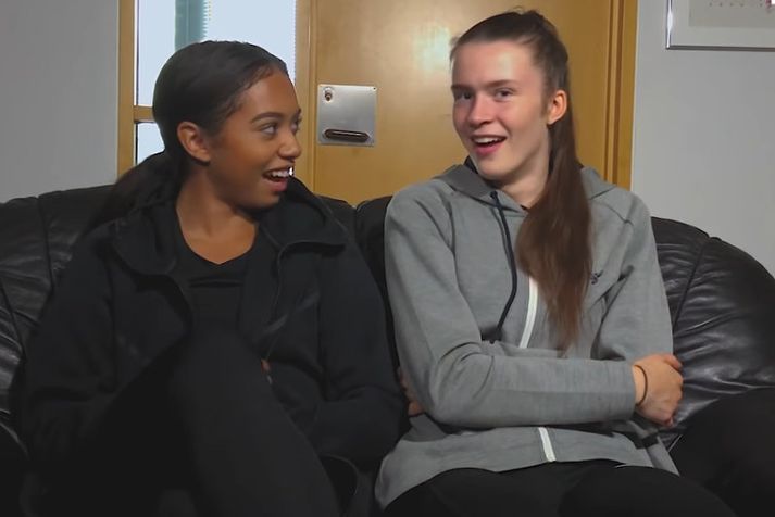 Guðbjörg Jóna Bjarnadóttir og Tiana Ósk Whitworth.