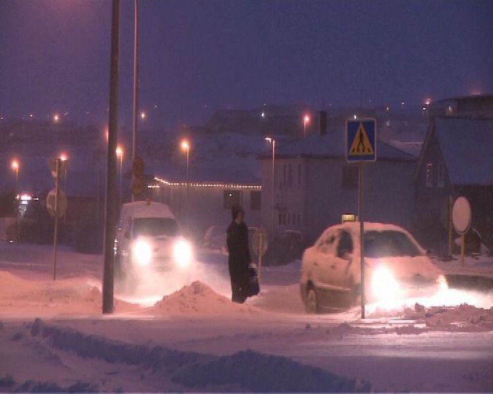 Þungfært hefur verið á Reykjanesinu í dag.