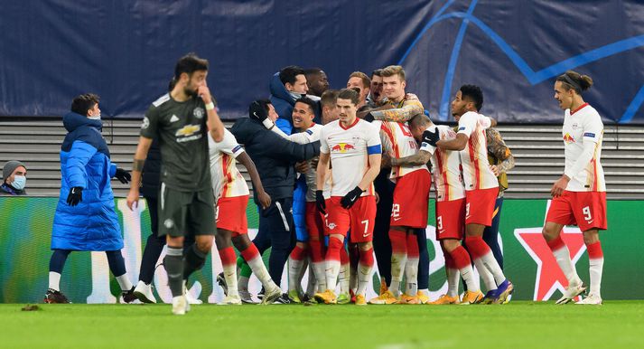 RB Leipzig er komið í 16-liða úrslit Meistaradeildarinnar en Man Utd situr eftir með sárt ennið.