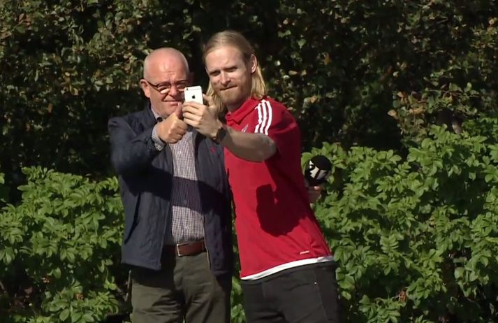 Bjöggi og Gaupi hentu í eina selfie í dag.