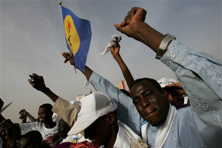 Stuðningsmenn Idriss Deby, forseta Tsjad.