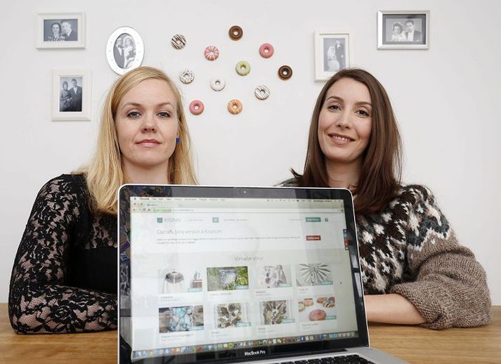 Ásdís Rósa Þórðardóttir og Júlía Helgadóttir hyggjast markaðssetja verslunina erlendis á komandi mánuðum.