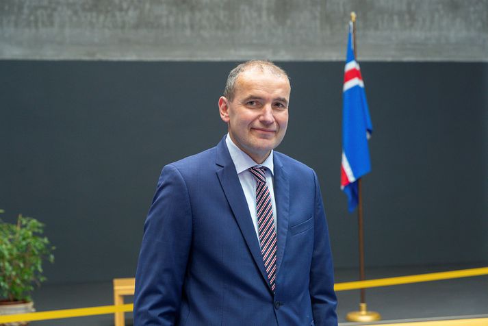 Guðni Th. Jóhannesson kaus á Álftanesi í morgun.