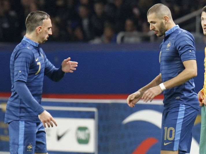 Ribery og Benzema í leik með franska landsliðinu.