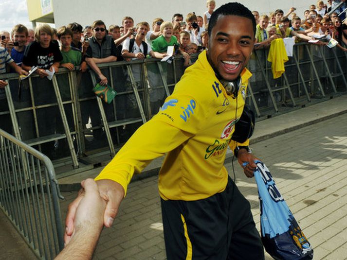 Robinho er sáttur hjá Manchester City.