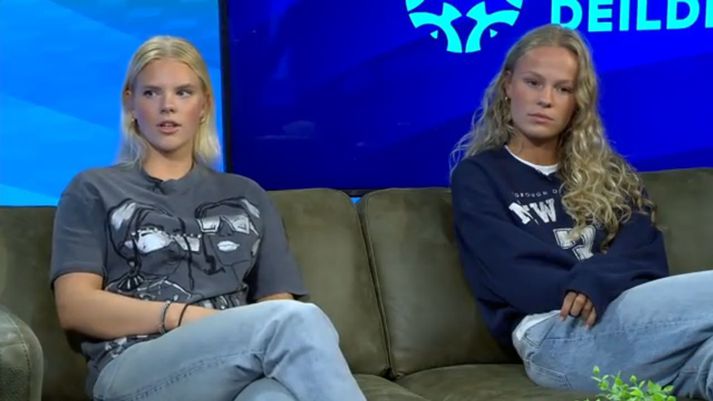 Vigdís Lilja Kristjánsdóttir Breiðablik og Snædís María Jörundsdóttir Stjarnan hafa spilað mikið saman.