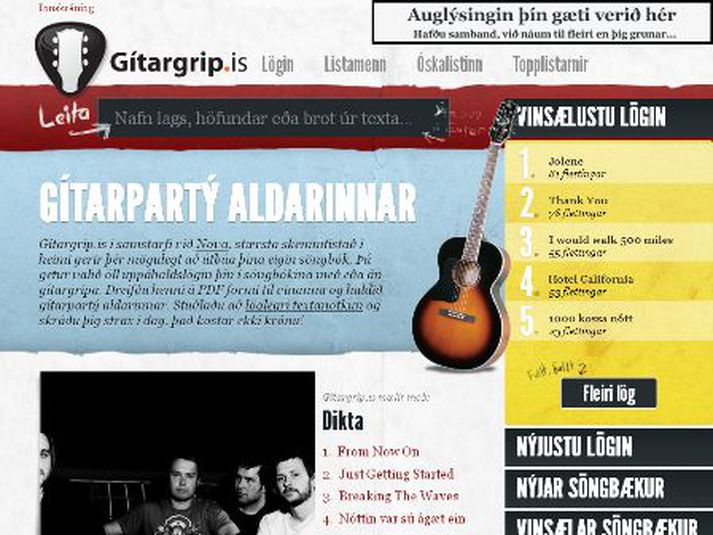 Nýr vefur Gítargrip.is fór í loftið um helgina.