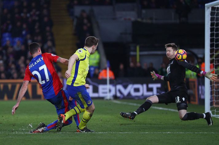 Coleman skoraði sigurmark Everton á Selhurst Park.