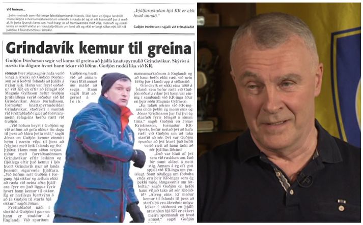 Guðjón Þórðarson virtist vera að taka við Grindavík eftir tímabilið 2004 og Jónas Þórhallsson, þáverandi formaður knattspyrnudeildar Grindavíkur, hafði gert allt klárt fyrir blaðamannafund til að kynna Guðjón til leiks.