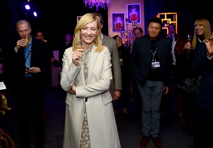 Cate Blanchett var viðstödd alþjóðlegu kvikmyndahátíðina í Santa Barbara um helgina vegna hlutverks síns í kvikmyndinni Blue Jasmine sem er nýjasta mynd Woody Allen.
