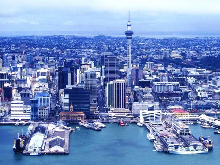 Háhýsin í Auckland.