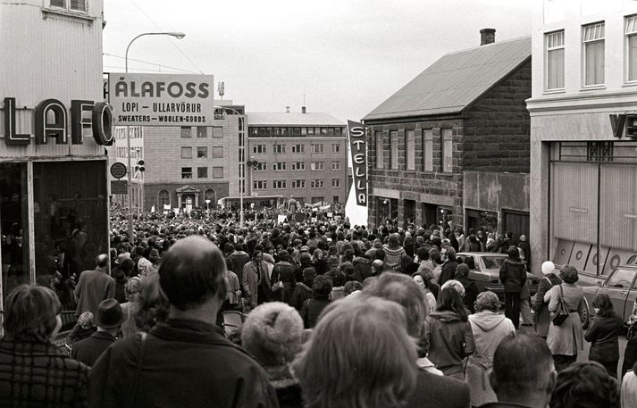 Talið er að í kringum 25 þúsund konur hafi komið saman á fundinum þennan sögufræga dag.