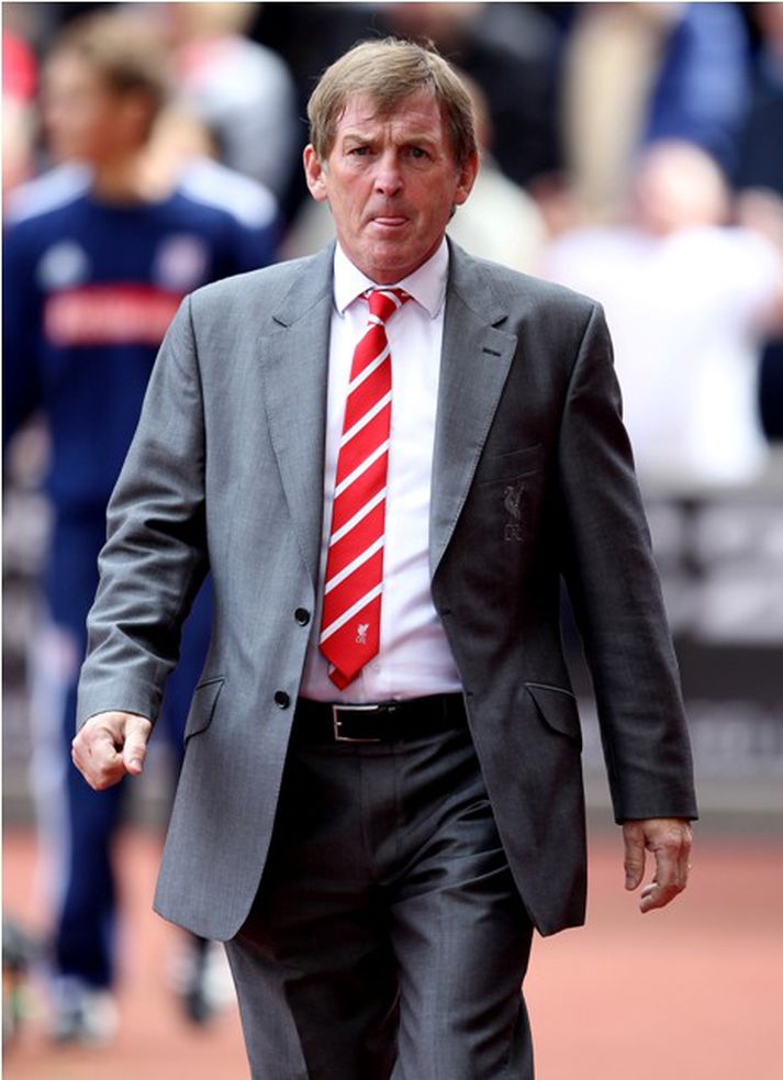 Kenny Dalglish á hlíðarlínunni gegn Stoke um helgina.