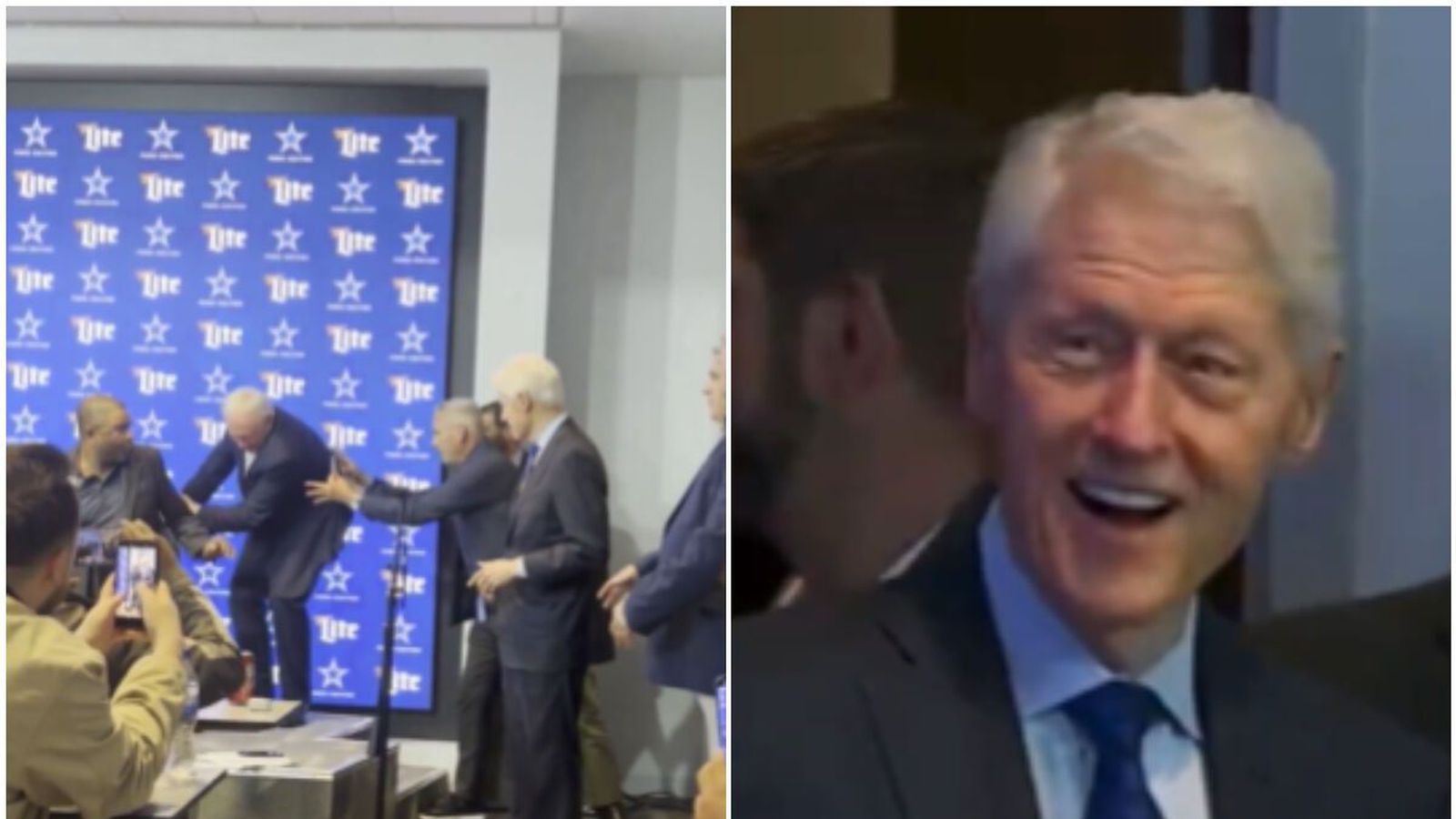 Litlu munaði að illa færi er Bill Clinton birtist ó­vænt