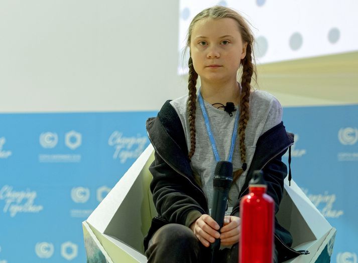 Þrátt fyrir ungan aldur hefur Greta Thunberg látið verulega að sér kveða í umræðunni um loftslagsmál.