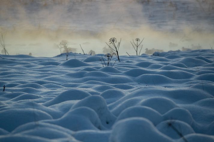 Það er afar kalt á landinu þessa dagana.