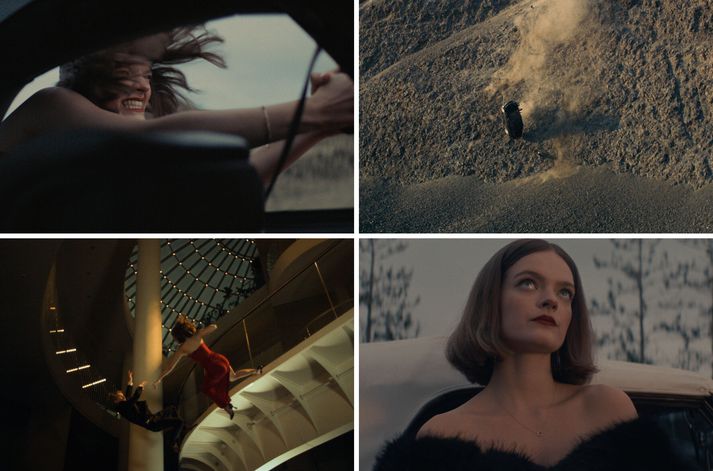 Diljá Valsdóttir fer með eitt aðalhlutverkanna í tónlistarmyndbandinu við „She Knows“ sem er eins konar stutt-hasarmynd í leikstjórn Tómasar Nóa Emilssonar.