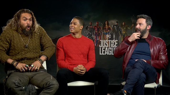 Jason Momoa, Ray Fisher og Ben Affleck