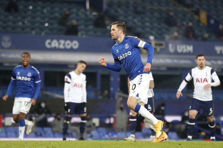 Gylfi Þór Sigurðsson hefur verið að spila vel með Everton undanfarin mánuði.