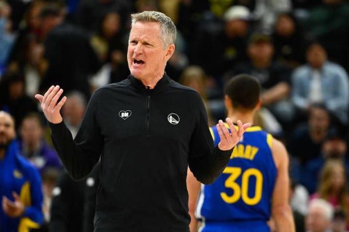 Steve Kerr hefur þjálfað Warriors síðan 2014. Undir hans stjórn hefur liðið unnið 501 leik og tapað 264 sinnum. 