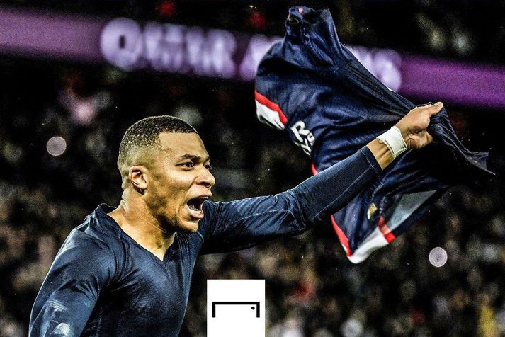 Mbappé setti fimm í kvöld.