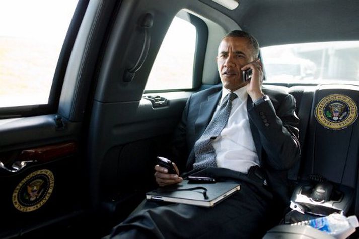 Barack Obama gerir hlé á kosningabaráttu sinni.