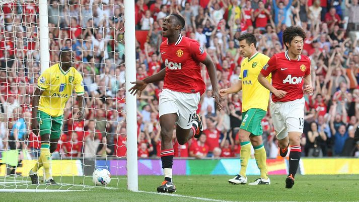 Danny Welbeck fagnar marki sínu.