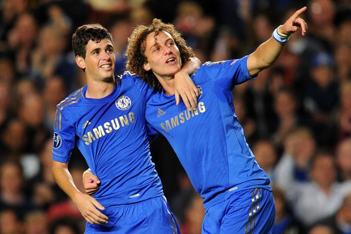 David Luiz og landi hans Oscar.