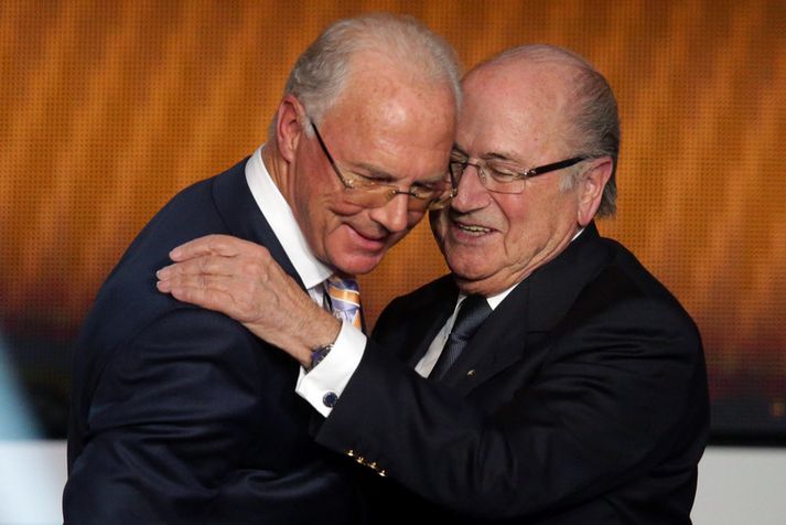 Franz Beckenbauer og Sepp Blatter.