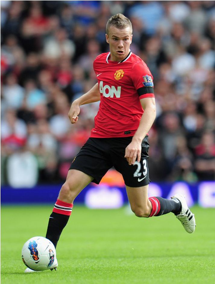 Tom Cleverley í leiknum gegn Arsenal um helgina.