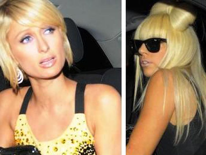 Paris Hilton og Lady GaGa.