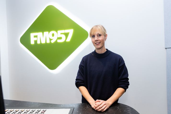 Berit leit við í hljóðveri FM957 í morgun.