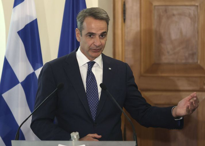 Mitsotakis greindi frá tilboðinu í dag.