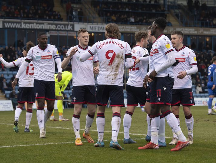 Jón Daði Böðvarsson kom Bolton til bjargar í kvöld.