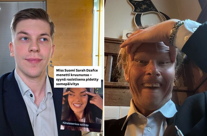 Joakim Vigelius og Juho Eerola lýstu yfir stuðningi við Söruh Dzafce, annar með mynd og hinn með færslu.