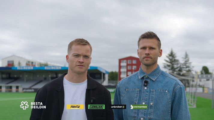 Aron Sigurðarson og Arnór Ingvi Traustason eiga fyrir höndum sannkallaðan stórleik við Víking. Þeir munu ganga inn á völlinn í sinni uppáhaldstreyju.