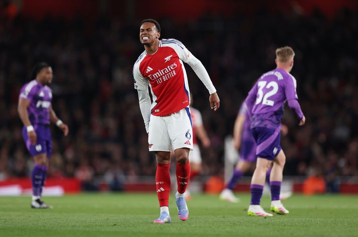 Gabriel meiddist aftan í læri gegn Fulham.