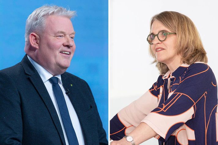 Sigurður Ingi Jóhannsson innviðaráðherra og Ásdís Hlökk Theodórsdóttir, forstjóri Skipulagsstofnunar.