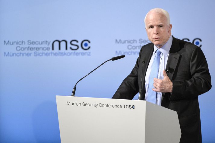 John McCain á alþjóðlegri öryggisráðstefnu í München um helgina.