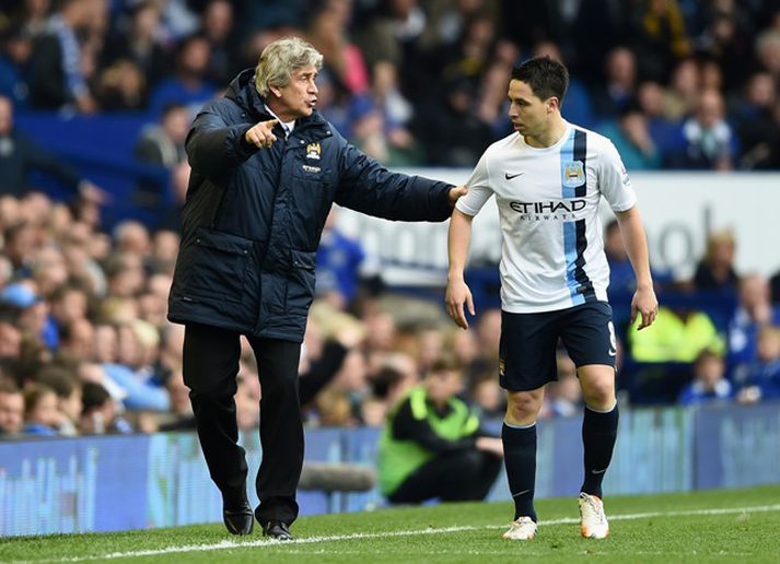 Manuel Pellegrini segir Samir Nasri til.