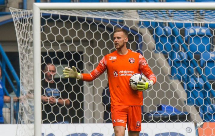 Elías Rafn Ólafsson stóð vaktina í marki Midtjylland