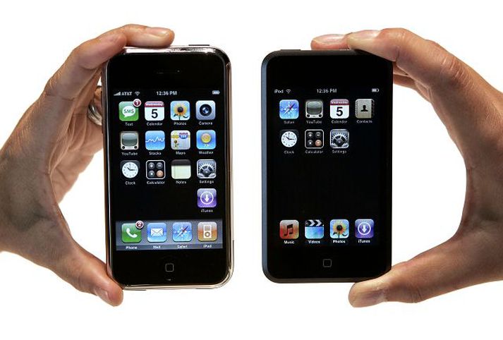 iPhone-símar Reiknað er með að tíu prósent af öllum iPhone-farsímum séu ólögleg.   Markaðurinn/AP