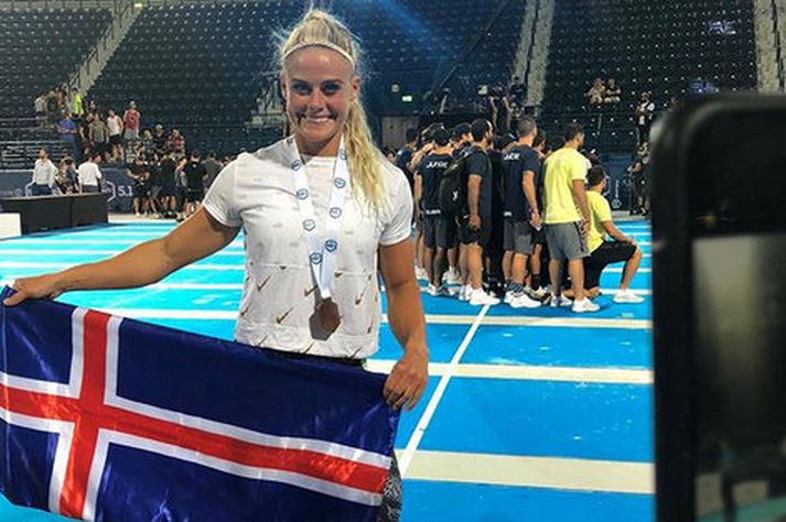 Ragnheiður Sara Sigmundsdóttir ánægð í mótslok.