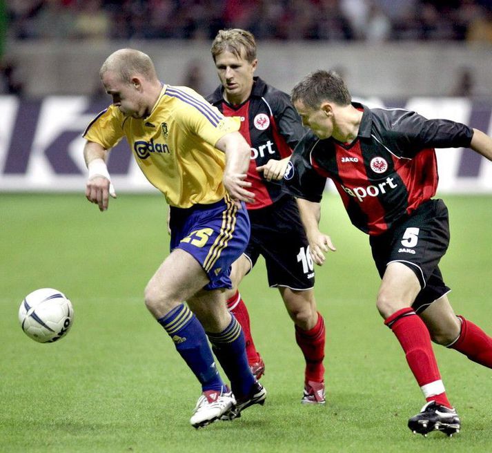 Hannes í Evrópuleik með Brøndby gegn Eintracht Frankfurt í septembermánuði 2006.