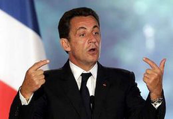 Nicolas Sarkozy forseti Frakklands.